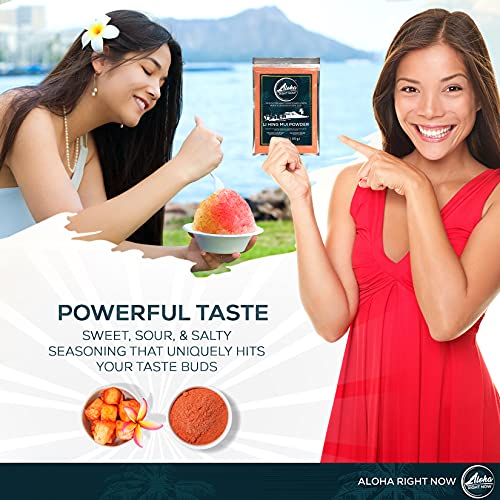 Aloha Right Now Authentic Li Hing Mui Powder 6 oz (Pack of 2) - for flavoring fruits, candy, & cocktail drinks