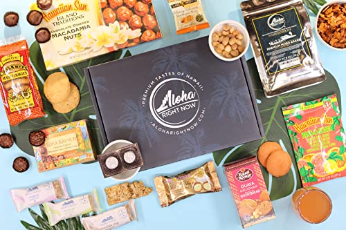 Aloha Right Now Hawaiian Snack Pack Gift Box Deluxe - Pack of 11