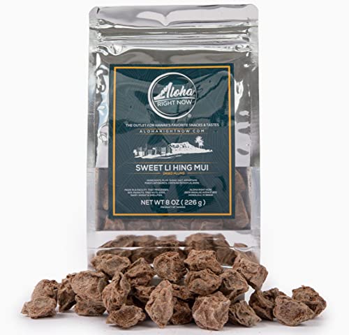 Aloha Right Now - Sweet Li Hing Mui Crack Seed Dried Plums (8 oz)