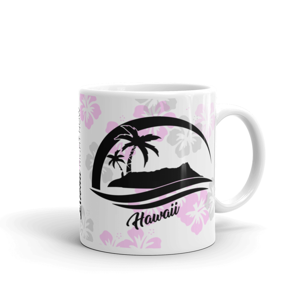 Wish You Were Here Pink Hibiscus Mug