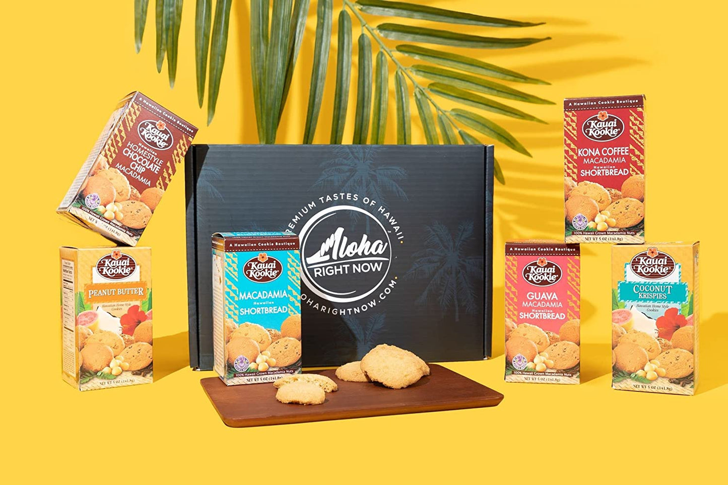 Aloha Right Now Hawaiian Cookies Variety (Pack of 6) - Kauai Kookie Cookies Bakery