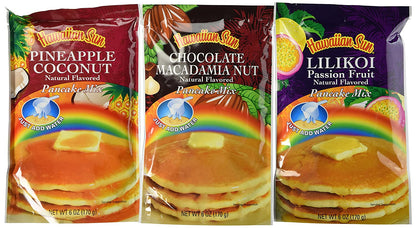 Hawaiian Sun Pancake Mix Assortment 6-ounce (Pack of 3)