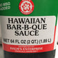 Halm's Hawaiian BBQ Bar-B-Que Sauce 64 Ounce Bottle