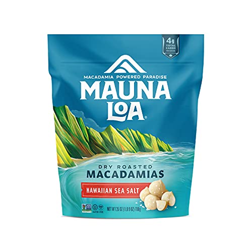 Mauna Loa Premium Hawaiian Roasted Macadamia Nuts, Hawaiian Sea Salt Flavor, 25 Oz Bag (Pack of 1)