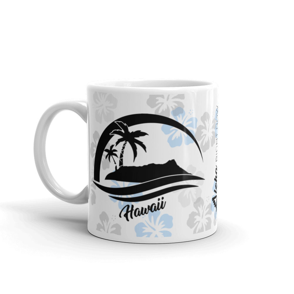 Aloha Blue Hibiscus Mug