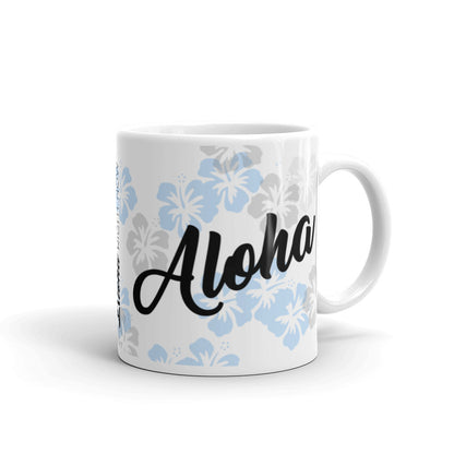 Aloha Blue Hibiscus Mug